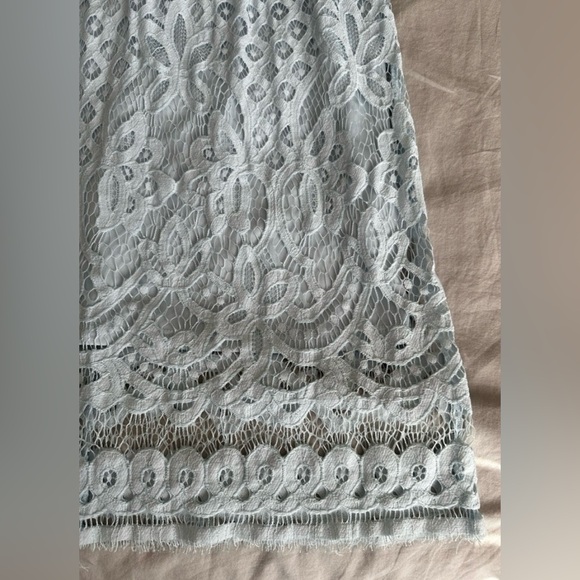 DEX Light Blue Lace Dress Criss-Cross Back Sleeveless Size M - Picture 5 of 7